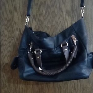 Charming Charlie Black and Brown Shoulder Bag